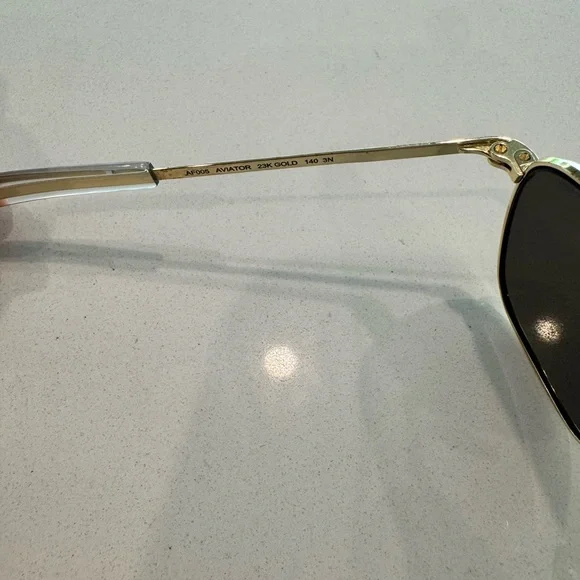 Randolph Gold Aviator Sunglasses - Picture 5 of 7